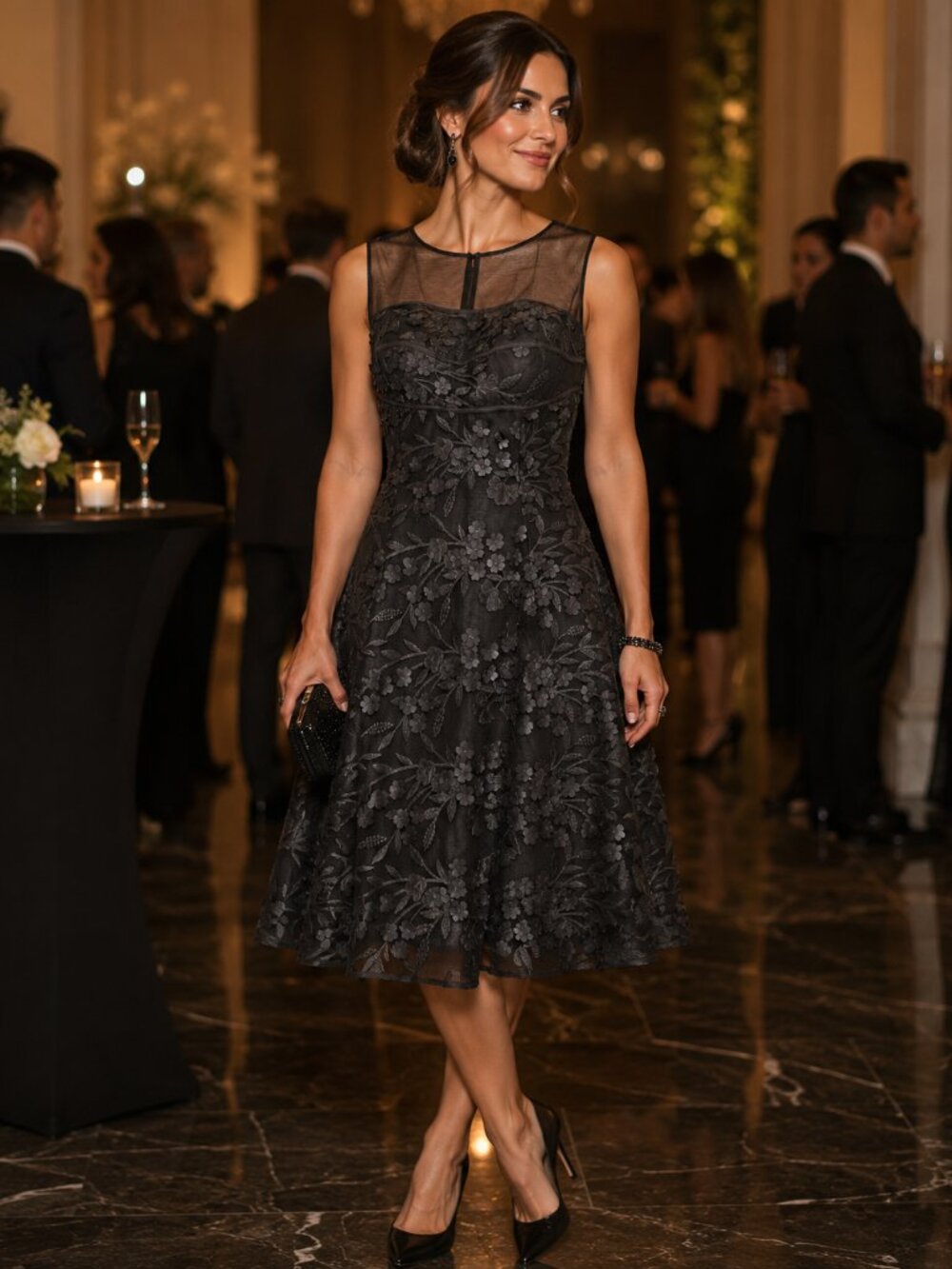 108 Park black dress size 10